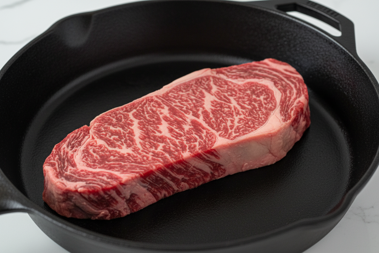 make the steak raw and remove the butter